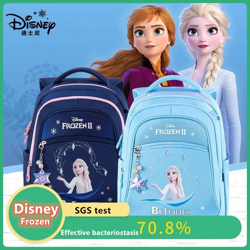 Disney Frozen School Bags for Girls Elsa Anna Olaf Primary Student Shoulder Orthopedic Backpack Grade 1-4 Big Capacity Mochilar