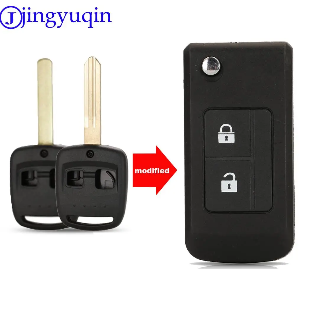 Jingyuqin 2 Pulsanti di Ricambio Modificato Key Fob Caso di Shell fit per Subaru Forester Impreza Legacy Outback 2000 2001 2002