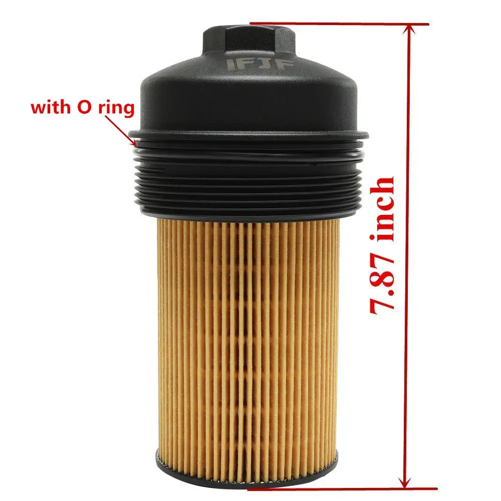 EC781 Oil Filter Cap & FL2016 Oil Filter for Ford 03-07 6.0L 08-10 6.4L Powerstroke F250/350/450/550 Super Duty 03-05 Excursion