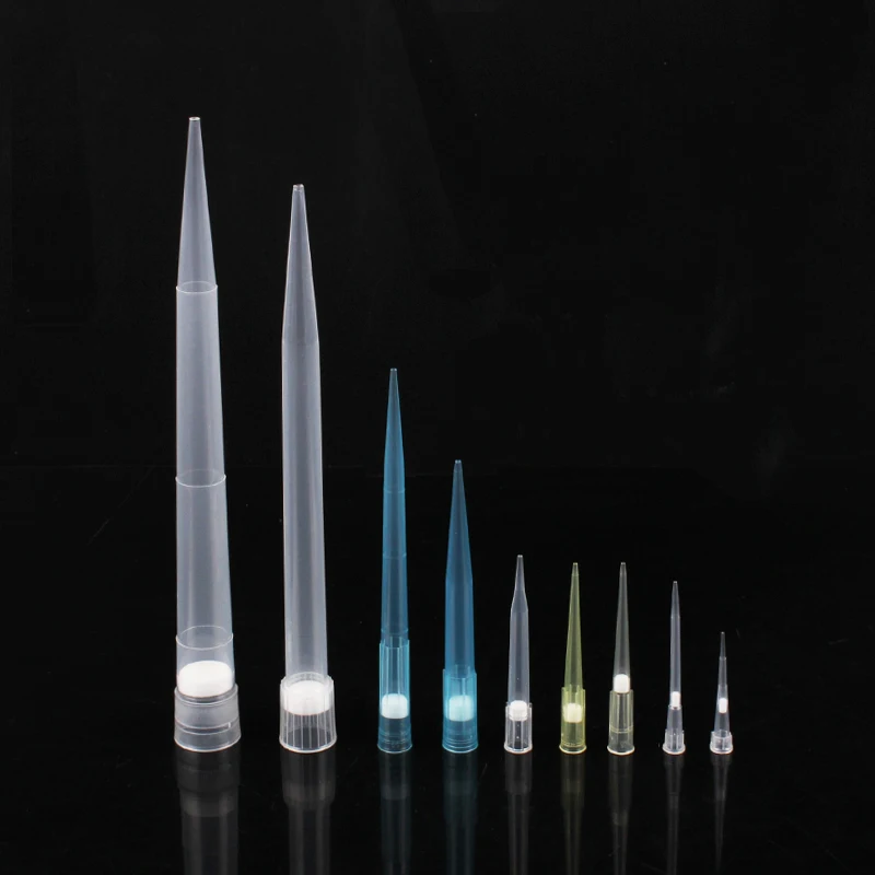 Lab 10ul 20ul 50ul 100ul 200ul 1000ul 5ml 10ml PP Plastic Pipette Filter Tips With Sand Core Filter For Dispensers