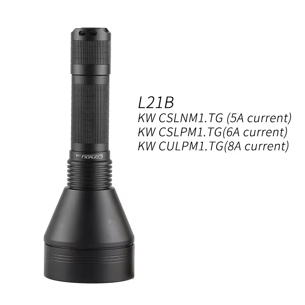שיירת L21B פנס עם KW CSLNM1.TG, KW CSLPM1.TG, KW CULPM1.TG, linterna Led 21700 לפיד אור חזק גובה Latarka