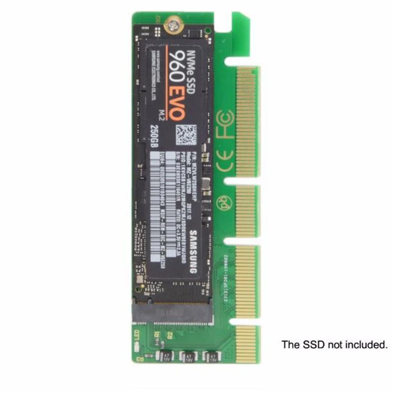 NGFF M-key NVME AHCI SSD to PCI-E 3.0 16x x4 Adapter for XP941 SM951 PM951 A110 m6e 960 EVO SSD