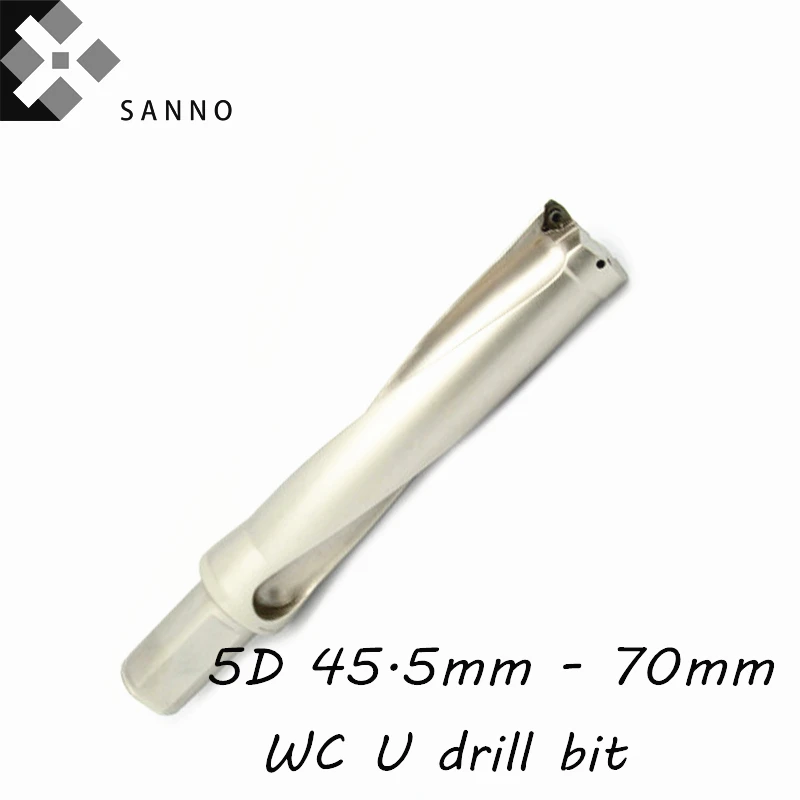 

WC indexable drill bit 5D 45.5 -50mm, 50.5-55mm, 55.5mm-59mm 59.5-70mm deviation drilling fast power U drill tool