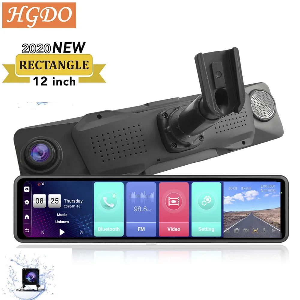 

12" 4G Car DVR Android 8.1 Stream RearView Mirror FHD 1080P ADAS Dash Cam Camera Video Recorder Auto Registrar Dashcam GPS Moun