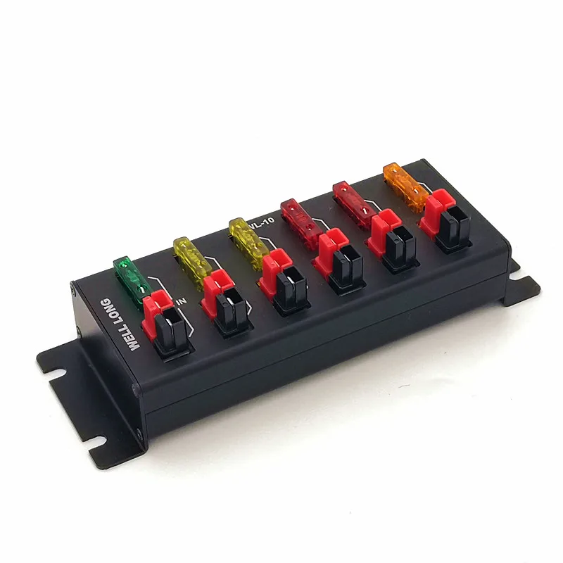 WL-10L 6-Port Anderson Connector Splitter Power Splitter Power Strip  Fixing For Shortwave Radios DC 36V 45A.