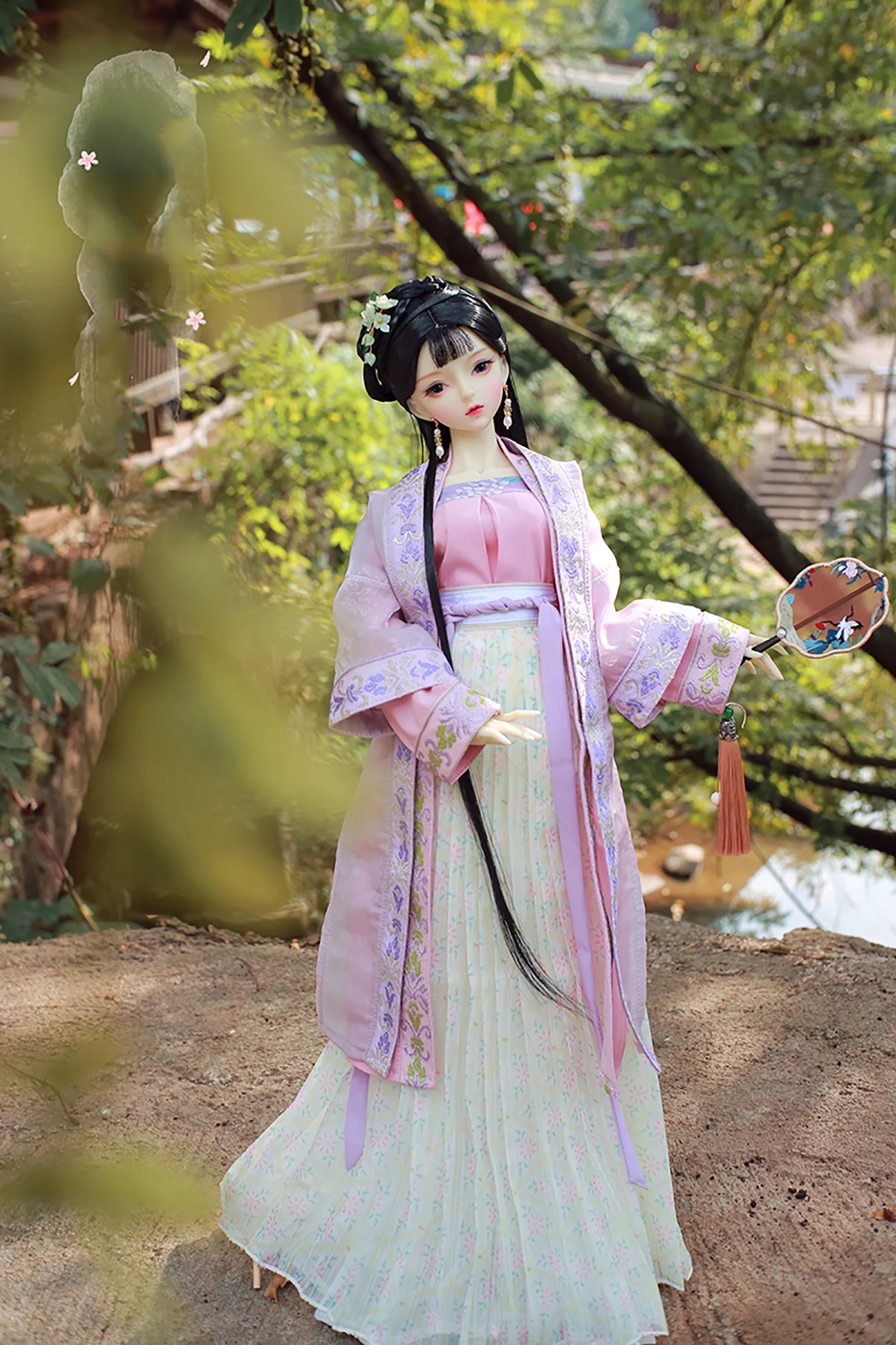 1/4 1/3 Scale BJD Clothes Accessories Chinese Ancient Costume Hanfu Fairy Dress For BJD/SD MSD SD13 EID Big Girl Doll  B0314