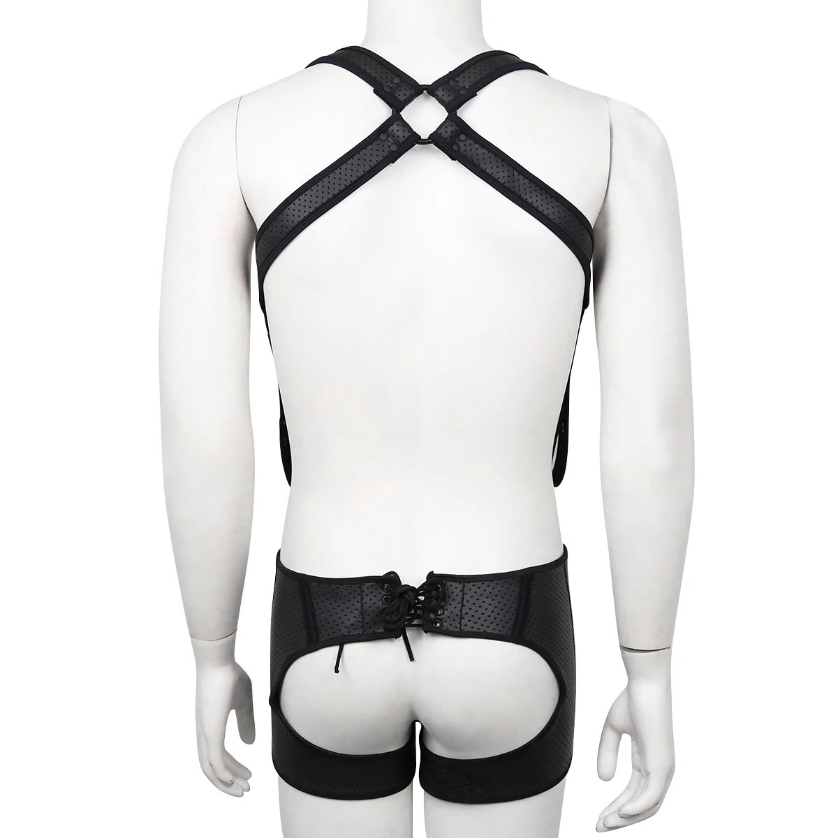 Sex Neoprene Male Flirt Underwear Gay Erotic Briefs Sexy Men Shorts Gay Suspenders Underpants Sex Clothing BDSM Cosplay clothing