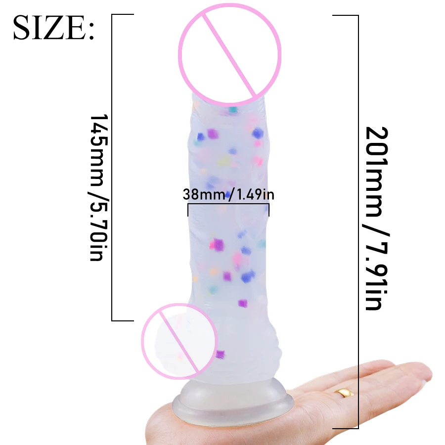 FLXUR Color Jelly Soft Silicone Dildo for Women Strong Suction Cup Artificial Penis Sex Products Female Masturbation Dick Adults