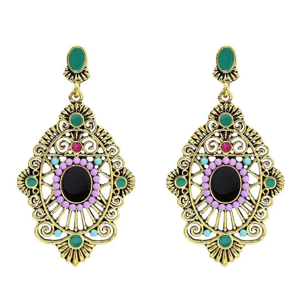 Indian Egypt Vintage Bells Drop Earrings For Women Gold Alloy Ethnic Female Statement Earring Fashion Ear Jewelry Brincos