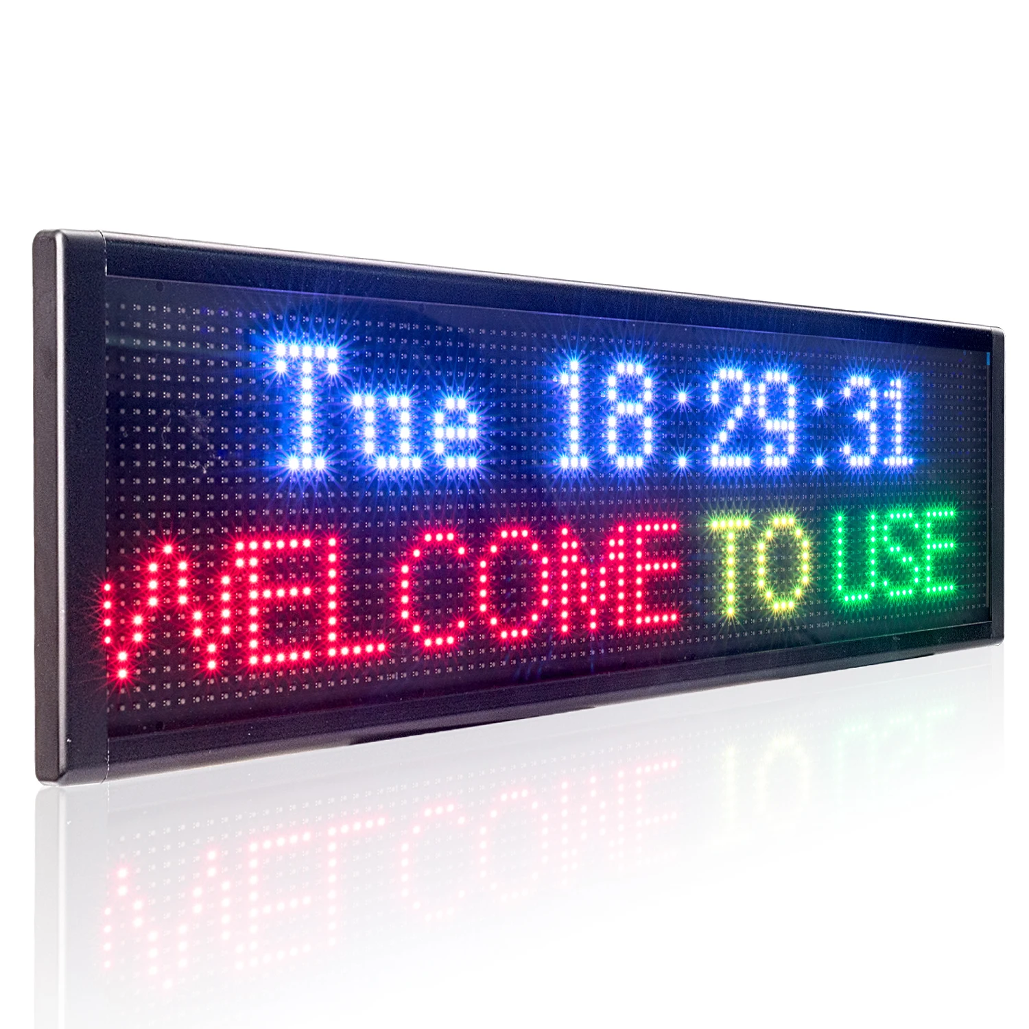 P5MM 50*15Cm Rgb Full Color 12V Auto Led Auto Teken Display Board, wifi Programmeerbare Scrolling Informatie Multifunctionele Led Scree