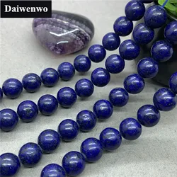 Blue Rock Lapis Lazuli Bead Stone Round 4-12mm Gemstone Loose Spacer DIY Jewelry