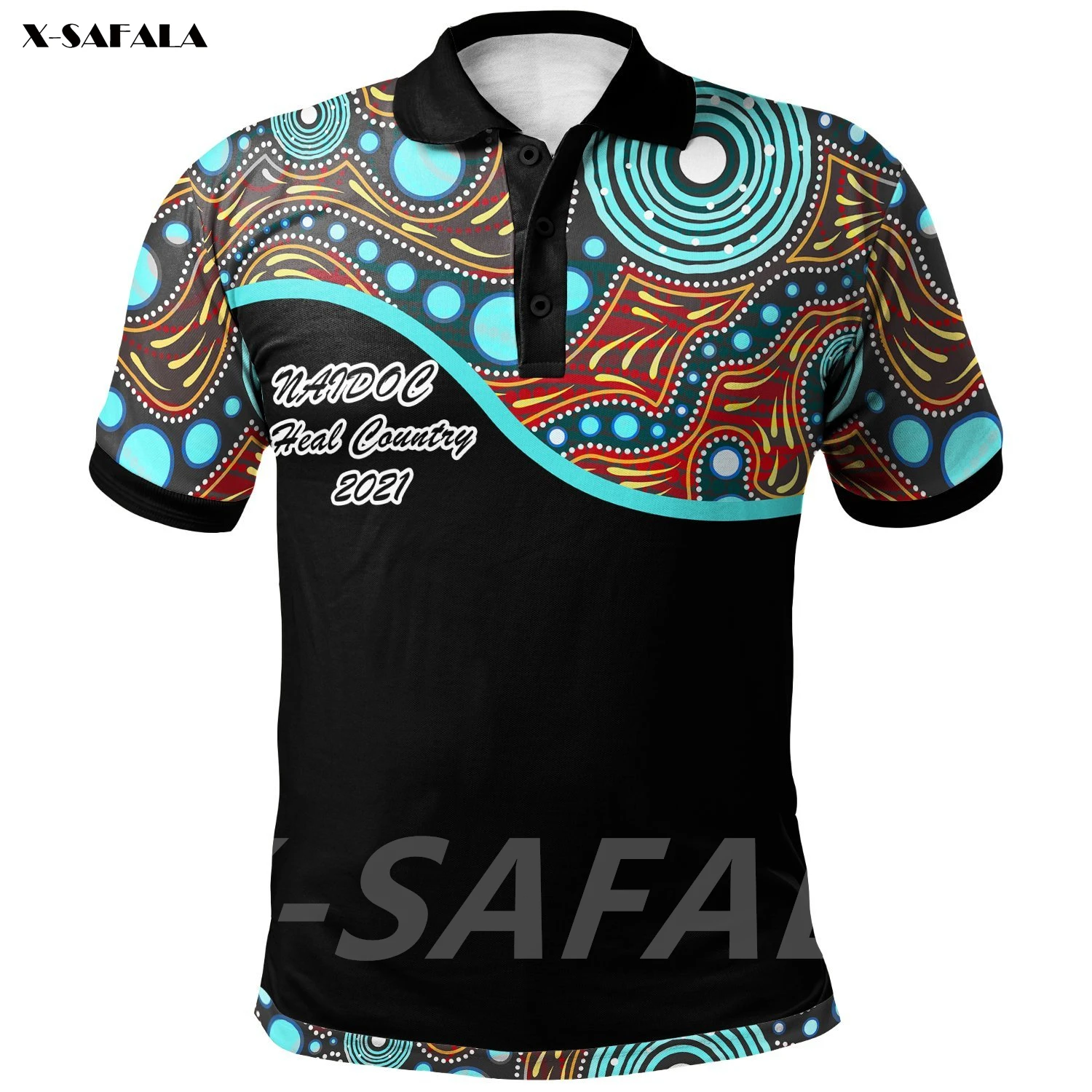 ABORIGINAL NAIDOC Week Blood In Me  Printed High Quality New Polyester Fiber Men Female Collar Polo Shirt Tee Tops Anti Shrink