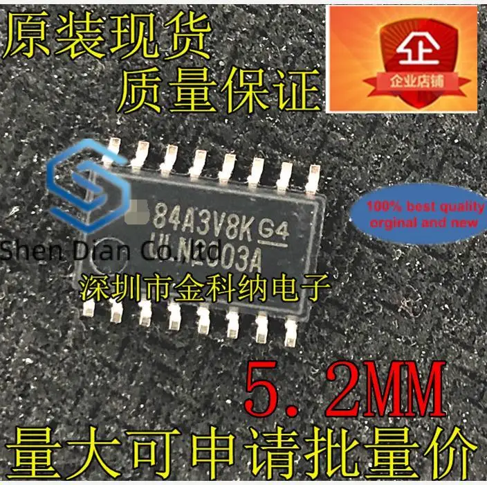 10pcs 100% orginal new in stock  ULN2003ANSR silk screen ULN2003A mid-body SO-16 pin bipolar transistor chip