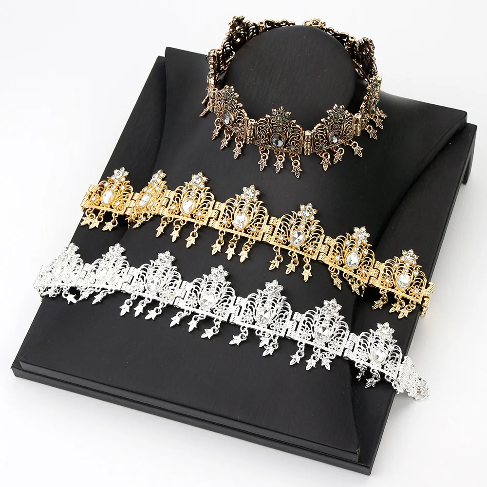 

Free Shipping Algeria Forehead Chain Hair Chain Jewelry Headband Bride Crown Head Dress Bridal Tiara Party Wedding Hair Bijoux