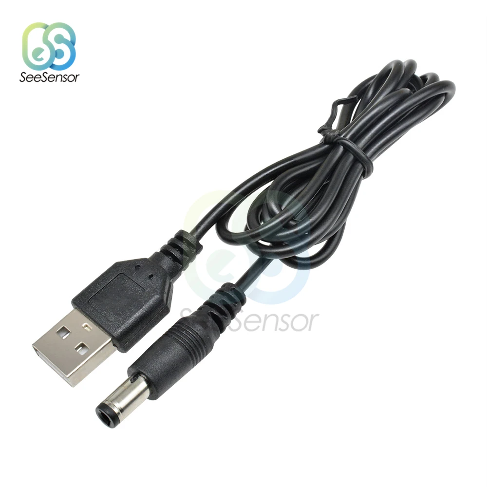 80cm USB Port to 5.5*2.1mm 5V DC Barrel Jack Power Cable Connector USB Converter Adapter Extension Cable