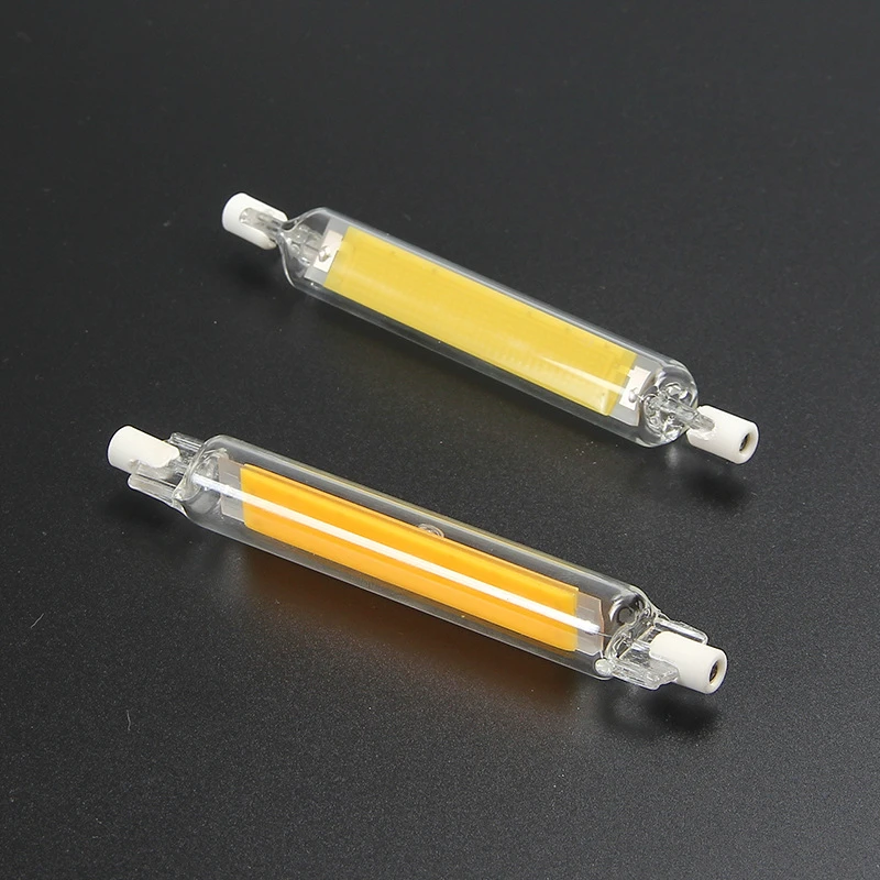 Bright Glass Tube R7S COB LED Bulb 78MM 15W 118MM 20W 30W R7S Corn Lamp J78 J118 Replace Halogen Light AC 220V 230V Lampadas