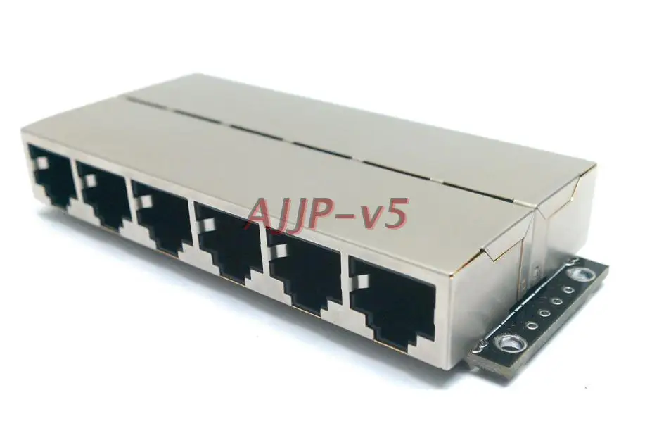 Rj45 شبكة كابل مستقيم من خلال موصل شبكة مهايئ منفذ مجلس 6-way شبكة كابل متعدد طريقة لرسو السفن