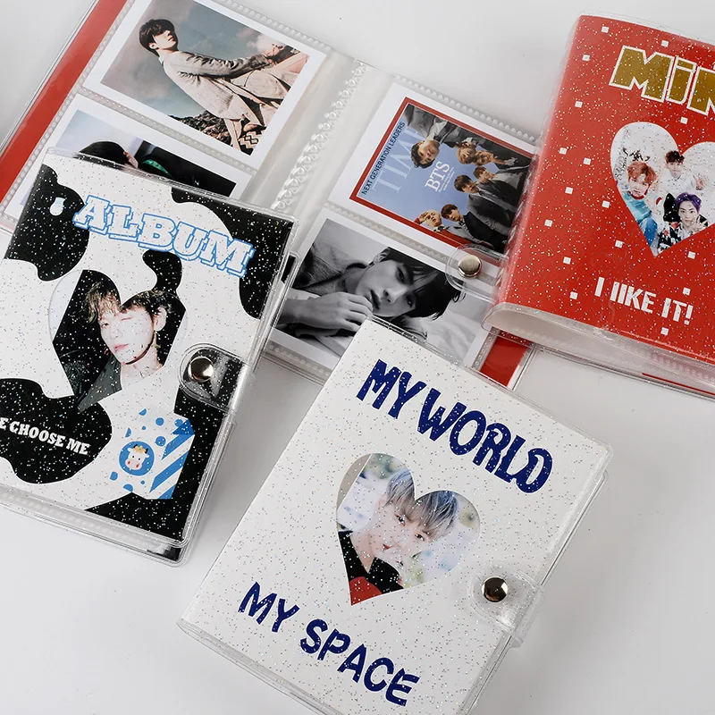 Pure Glitter Album Holds 64 Mini Photos Instax Album Photo Album for Mini Fuji Instax & Name Card 7s 8 25 50s Mini Photo Album