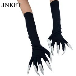 JNKET New Halloween Gloves Ghost Gloves Scary Festival Party Glove Performance Costumes Accessories Long Sleeve Finger Gloves