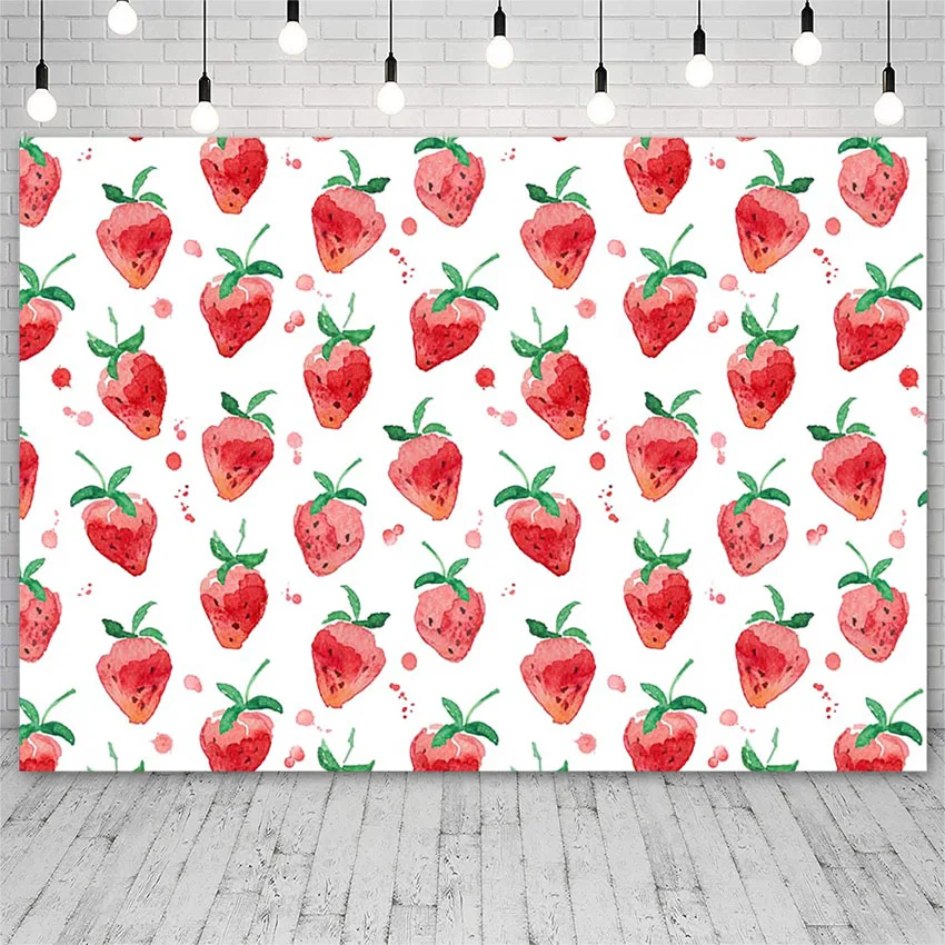 Mehofond Child Portrait Backdrop Strawberry Lemon Girl Photography Background Props Photo Wallpaper Banner Photozone