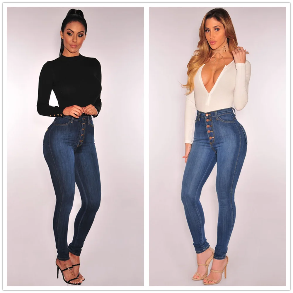 

2022 New High Waist Jeans For Women Fashion Stretch Slim Denim Pencil Pants Spring and Autumn Trousers S-4XL