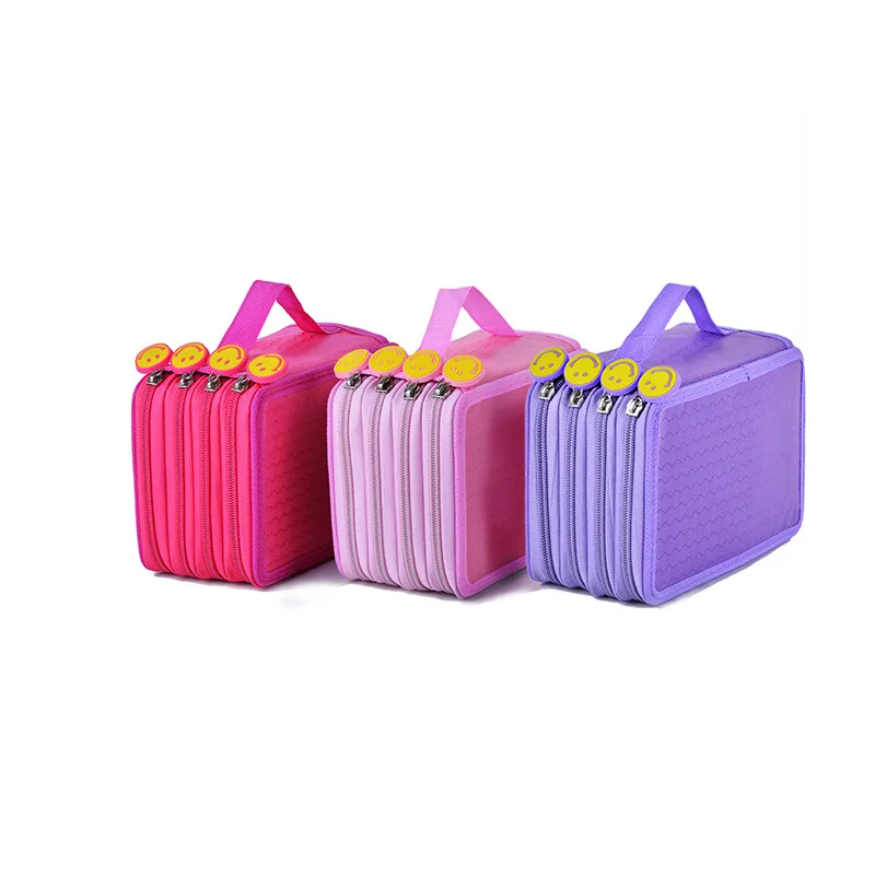 Estuche de lápices de escuela para niñas, estuche de lápices estéticos, caja de papelería de oficina, bolsa de bolígrafos grande Kawaii, suministros, 32/48/72 ranuras