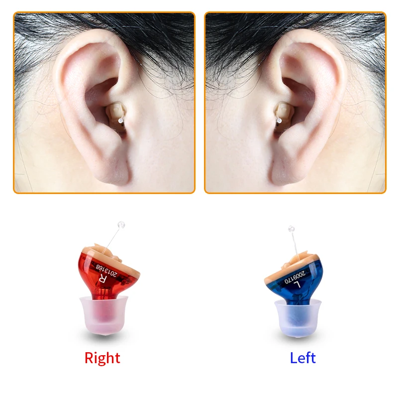 Q10 Hearing Aids Audifonos for Deafness Elderly Adjustable Micro Wireless Mini Size Invisible Hearing Aid  Ear Sound Amplifier