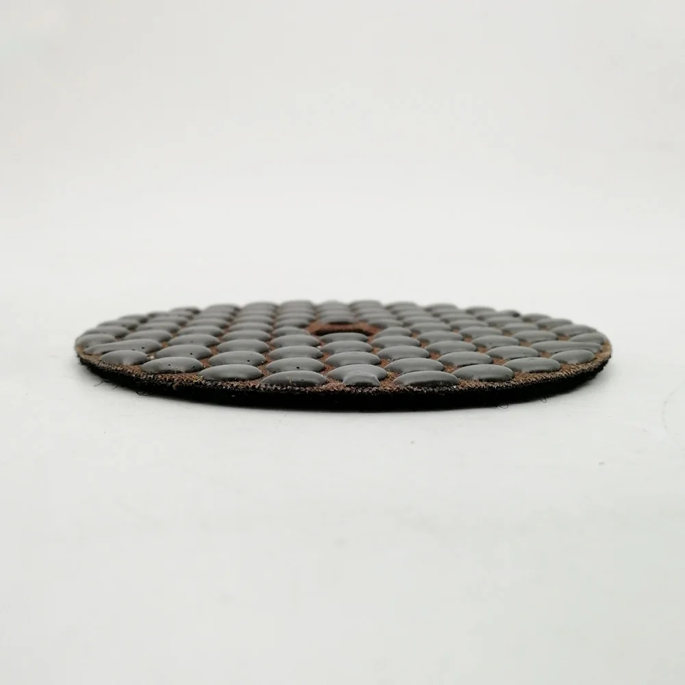 SHDIATOOL-Almofadas de polimento flexíveis, resina Bond Diamond, Black Buff, discos de lixa seca, diâmetro de 100mm ou 4 pol, 6PCs