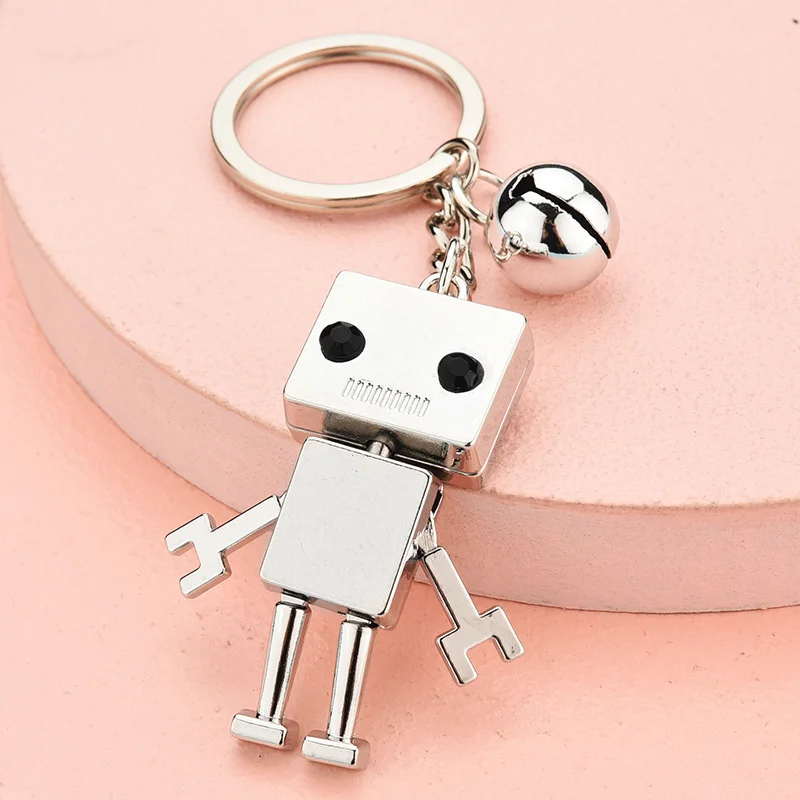 Fashion Flexible Robot Keychain Spaceman Mask Skeleton Skateboard Metal Keyfob Men Car Keyring Children Birthday Christmas Gift