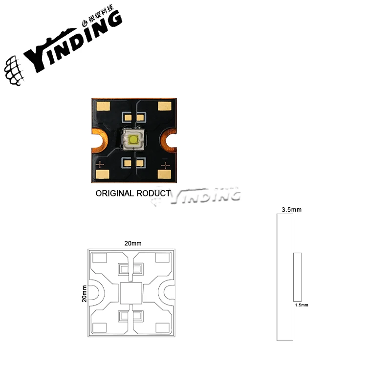 1pcs YINDING 5050 25W high power chip 462NM Blue 5900-6300K Cold White Architectural lighting/Stage lighting chip led SMD