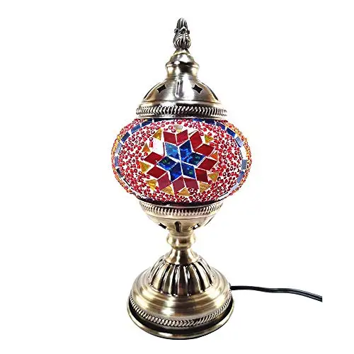 Handcrafted Turkish Mosaic Glass Table Lamp | Great Home Decor for Living Room, Bed Room, Game Room, media Room | Also Great for Do