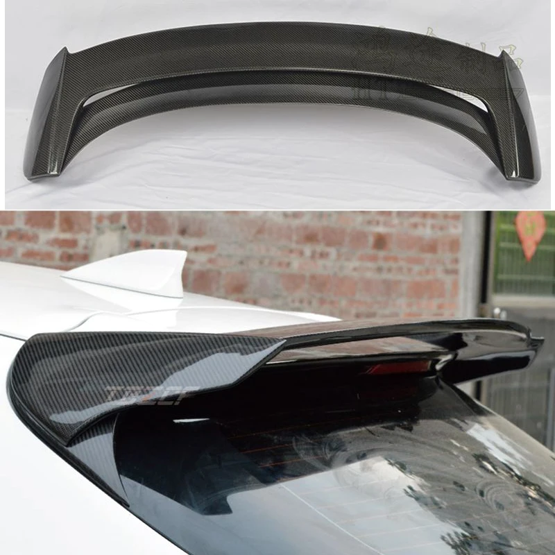 Koolstofvezel Spoiler voor Mazda Axela Hatchback 2014 15 16 17 18 2019 Hoge Kwaliteit AB Stijl Spoilers Auto Accessoires Door EMS
