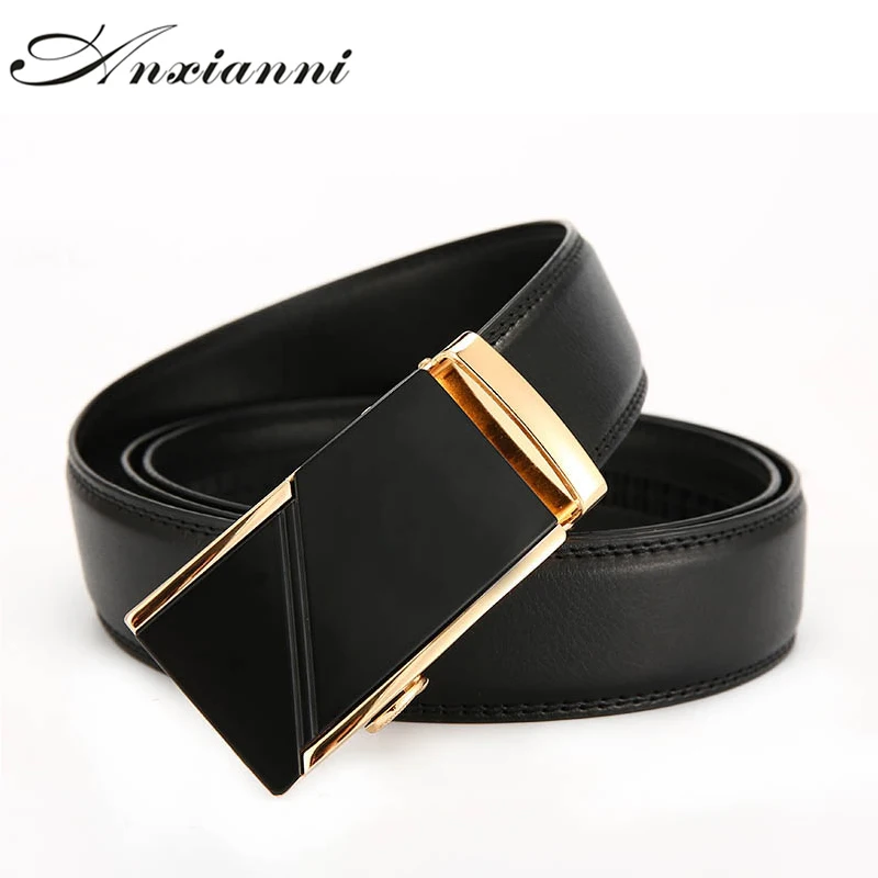 

Anxianni Designer Belts For Men High Quality Metal Automatic Buckle Men Strap Luxury Genuine Leather Belt