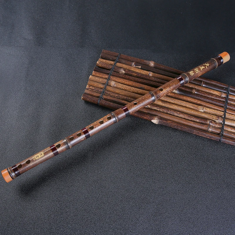 Chinese Purple Bamboo Flute DIZI Unpainte EFG key flauta transversal Bambu one section China Handmade flauta embolo