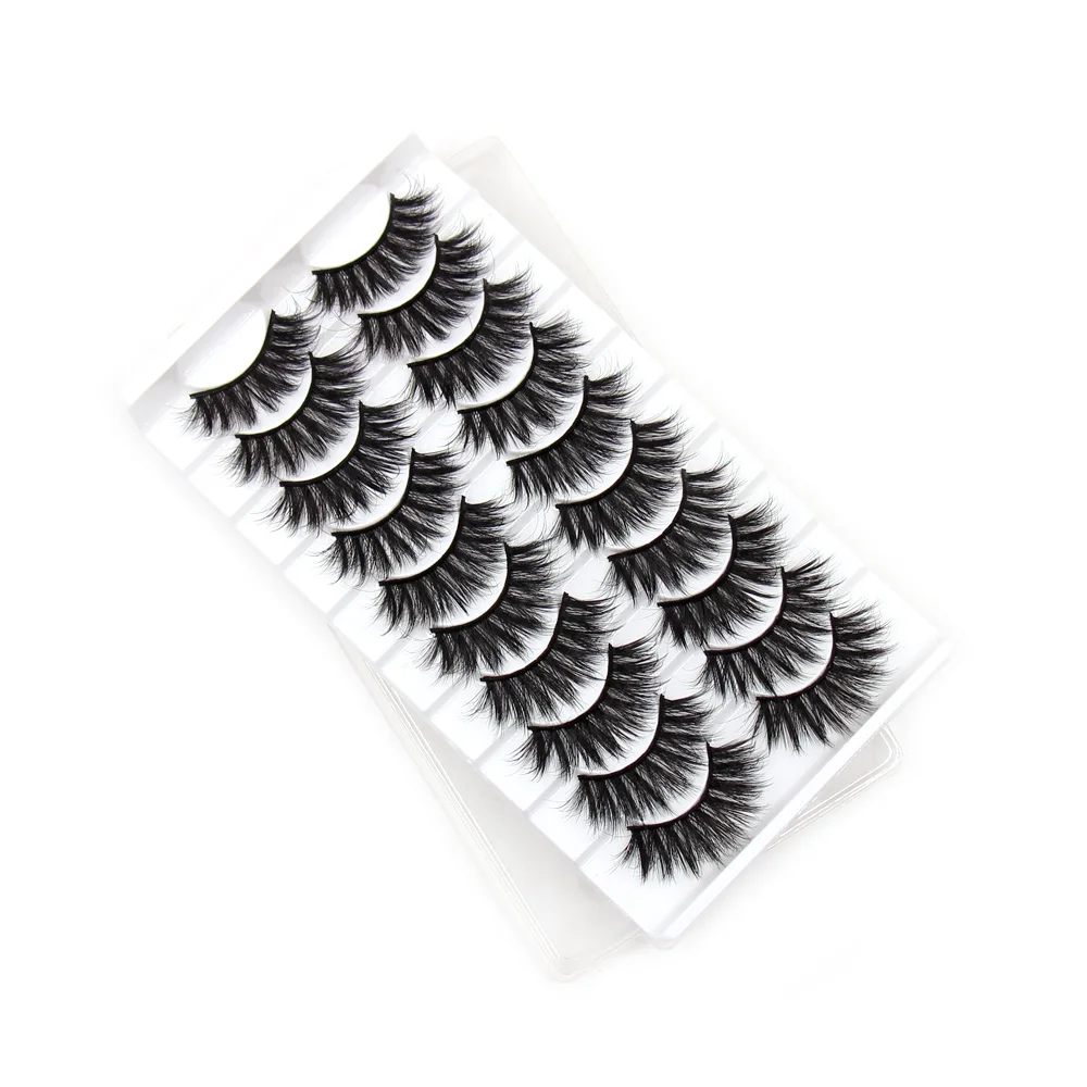 Wimpern 5/10 Pairs 3D Faux Nerz Wimpern Flauschigen Weichen Wispy Volumen Natürliche lange Falsche Wimpern Wimpern Reusable Eyelashs Make-Up