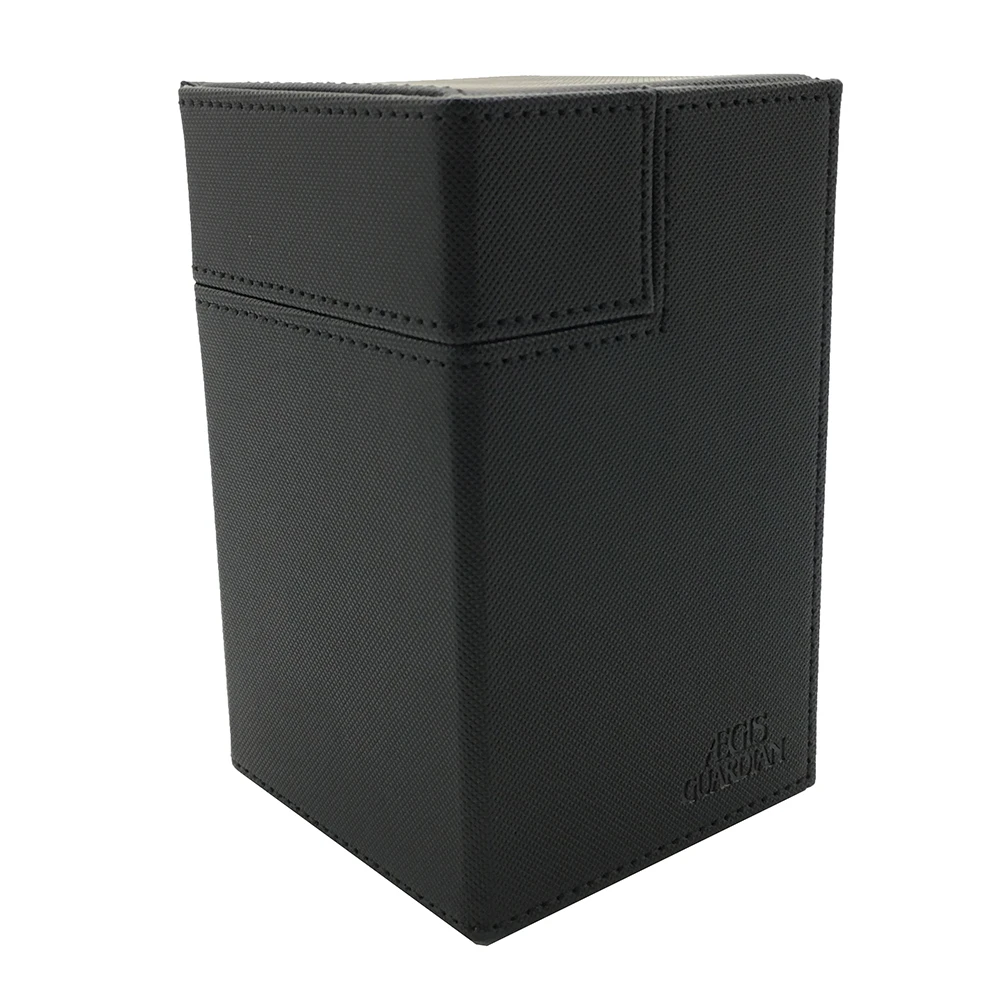 AEGIS GUARDIAN 100+ TCG Deck Box Card Case Collector For Mtg Yugioh Collection: Black Color