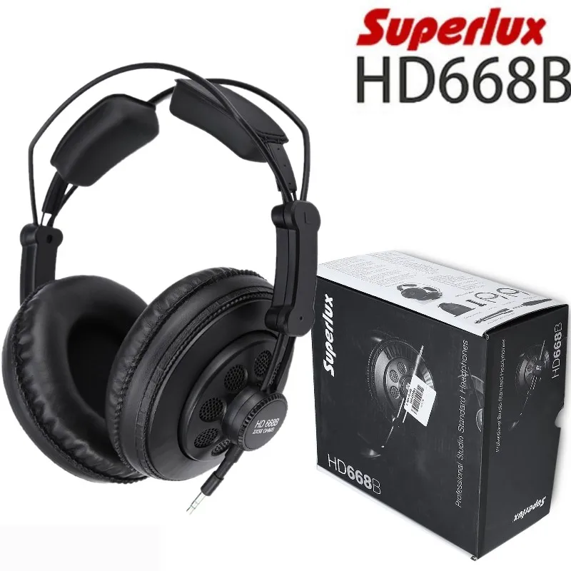 Hot Sell Professional Semi-open Studio Recording Standard Dynamic Headphone Monitoring DJ Music Headset  Superlux HD668B