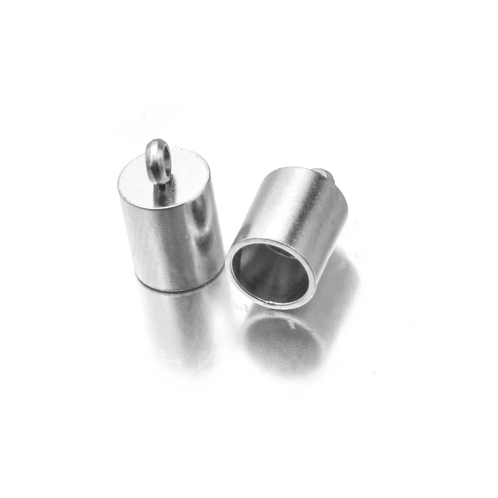 20pcs Scelte Multiple In Acciaio Inox End Caps per il Cavo di Cuoio del Braccialetto Della Collana Della Nappa Cap Connettori per il FAI DA TE