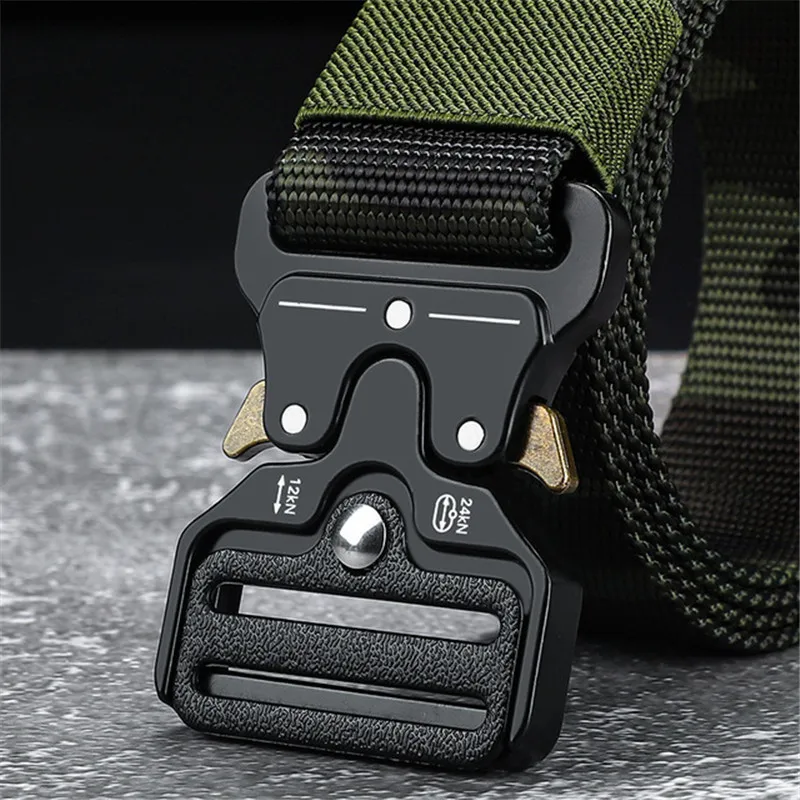 Men's Tactical Multi Function Army Belt, Combat Survival, Corpo de Fuzileiros Navais, Canvas, Nylon, Outdoor, Hunting, Plus Size, 150, 170cm, 2024