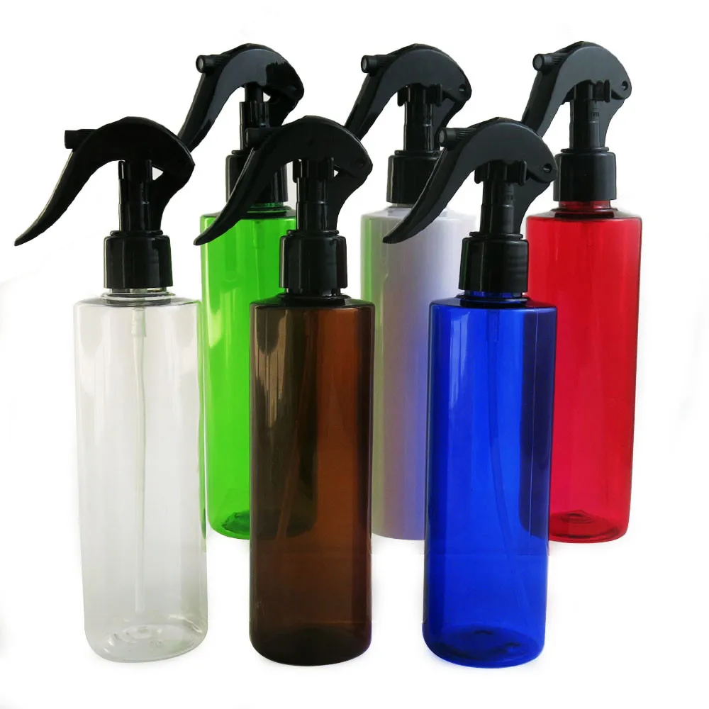 

24 x 250ml 250cc Travel Portable Long Plastic Perfume Bottle Plastic Trigger Pump Refillable Square Shoulder PET Atomizer Bottle