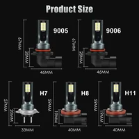 2Pcs H8 H11 LED Bulb H16 JP 9005 HB3 9006 HB4 Led Lamp Super Bright Car Fog Lights Day Driving Running Light 12V 6000K White 6