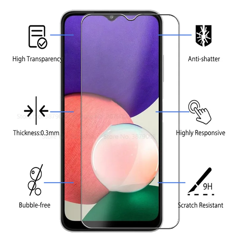 2in1 protective glass For Samsung Galaxy A22 5G case glass galaxy a22 S a 22S 22a tempered glass samsun gakxi a22 phone cover