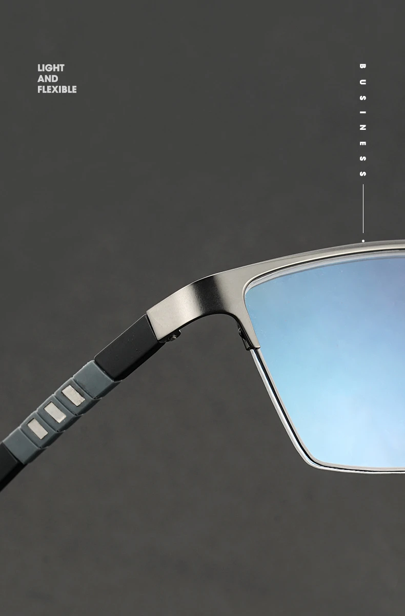 YIMARUILI Business Ultraleicht Titan Legierung Brillen Rahmen Myopie Fashio Optische Verordnung Halb Rahmen Brillen Männer P9806 – Detail 3