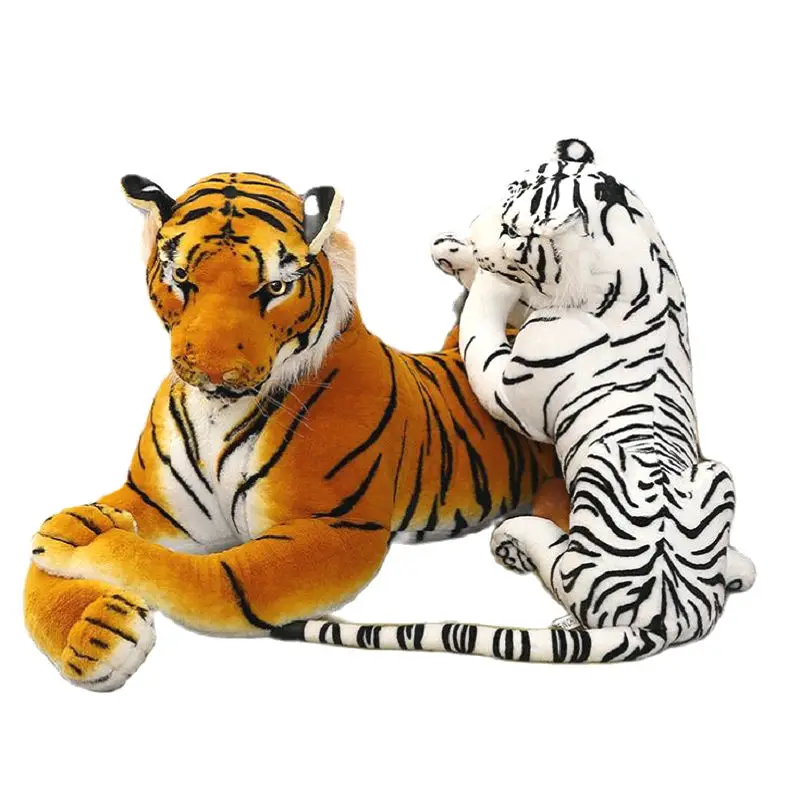 

Ferocious Mighty Lifelike Tiger Plush Toy Stuffed Forest Wild Aniamls White Tiger Throw Pillow Home Decor Birthday Gift for Kids