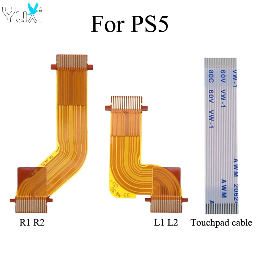 YuXi For PS5 Left Right L2 R2 Motor Connect Ribbon Flex Cable Replacement For Dualsense 5 Touch Pad Flex Cable