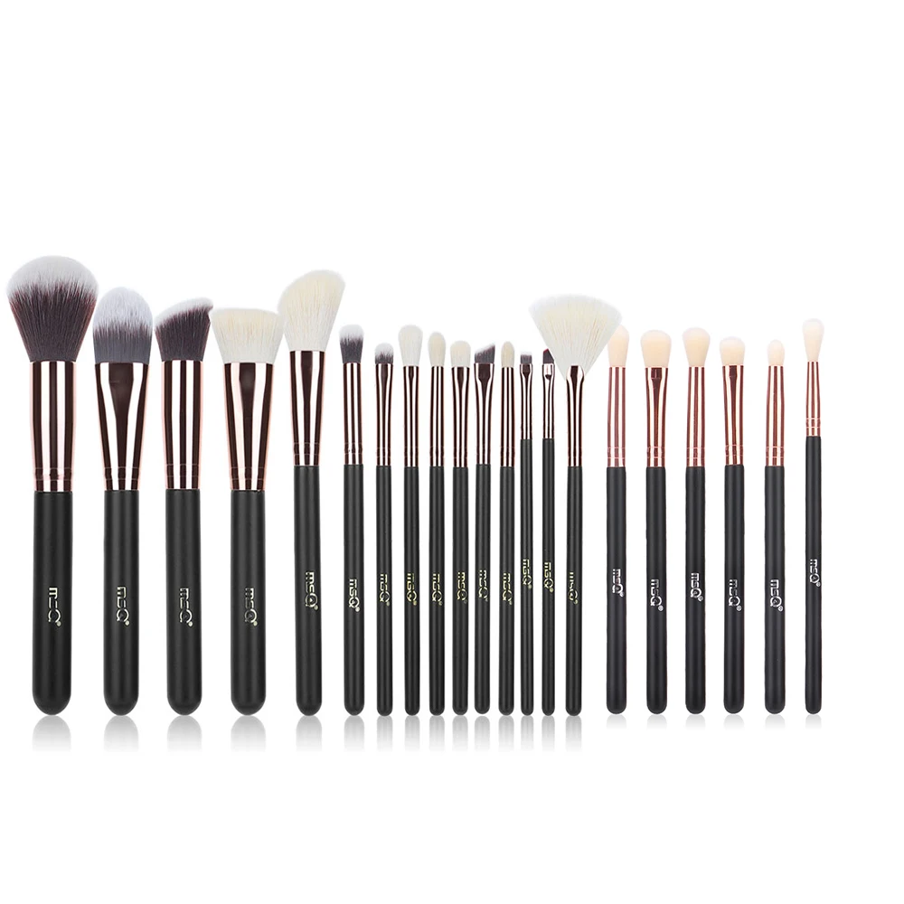 MSQ 6-27PCS Rose Gold Makeup Brushes Set Powder Foundation Eyeshadow Liner Blusher Make Up Brush Kits Natural & Synthetic Hair