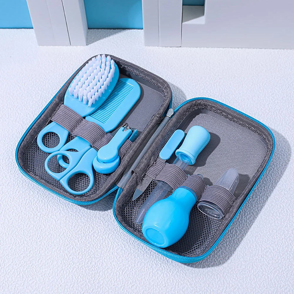 6/7/8/9pcs/set Newborn Care Kit Nail Hair Thermometer Grooming Brush Clipper Scissor Multifunction Kid Toiletries Kit Baby Care