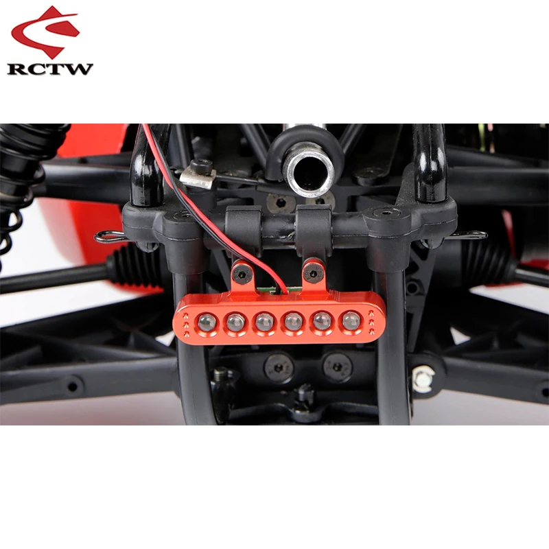 Rc carro cnc metal led lanterna traseira lâmpada para 1/5 hpi rovanaha rovan km baja 5b 5sc 5S 4wd caminhão brinquedos de reposição peças atualização