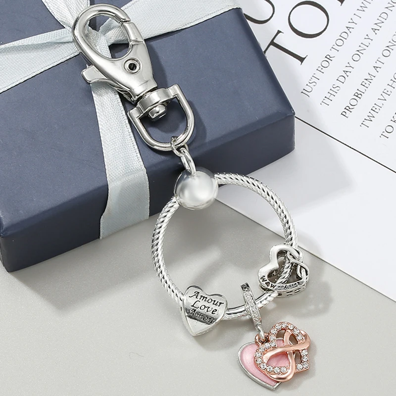 BAOPON Mode Shinning Unendliche Liebe MOM Charme Keychain Auto Schlüssel Für Frauen Männer Tasche Zubehör Beste Schmuck Geschenk Specil Bieten