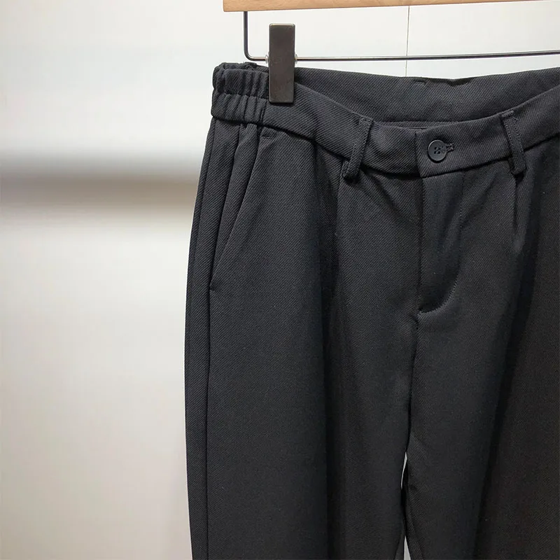 Men's new classic dark simple loose fashion men casual deep black department personality large size skinny pants